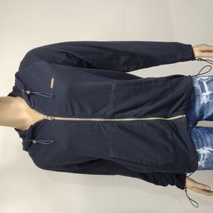 Women's Sailor Size Small black hooded zippered Jacket with gold tone hardware